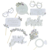 Floral Hen Party Photo Booth Props 10pk